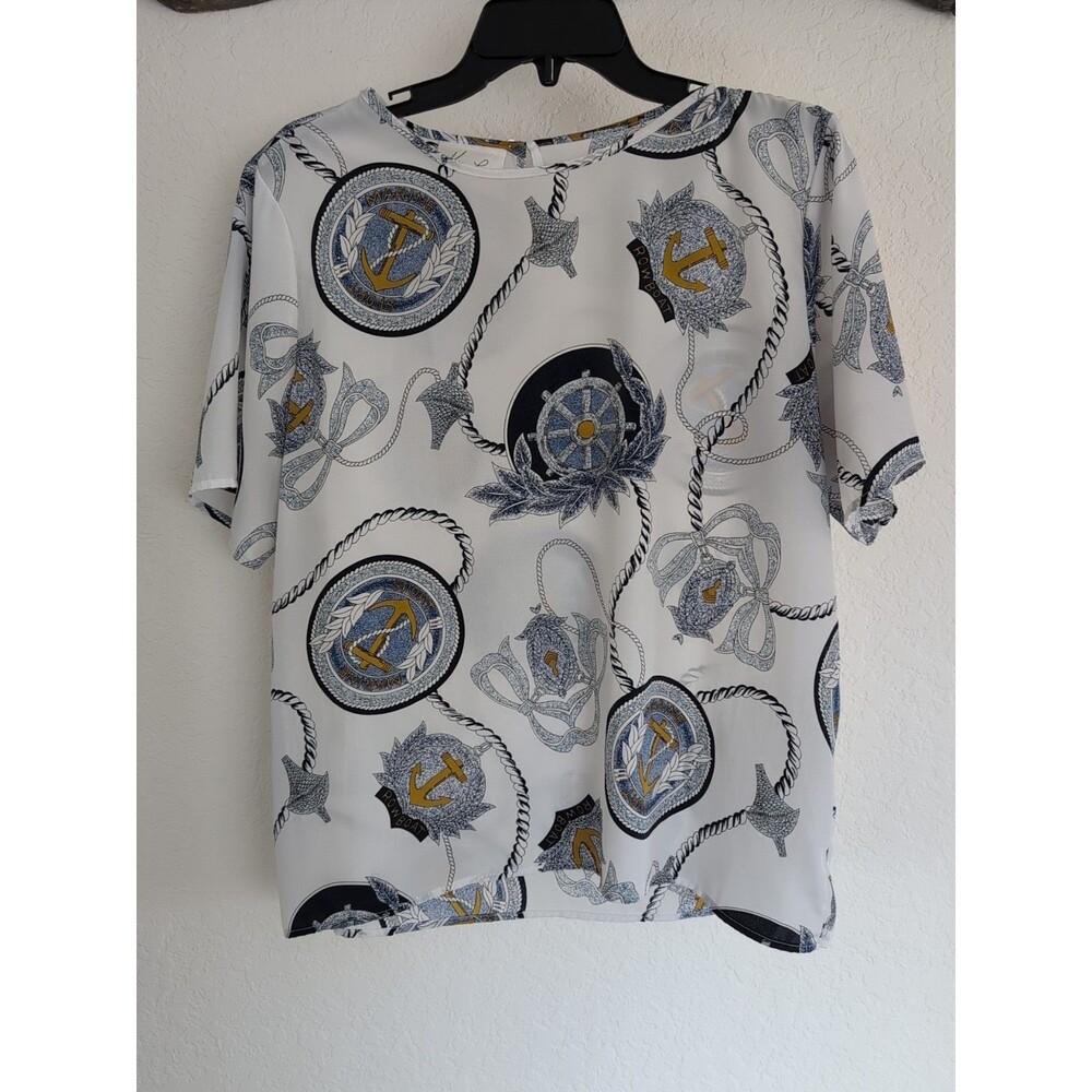 Women's Kathie Lee Short Sleeve Blouse Size 12